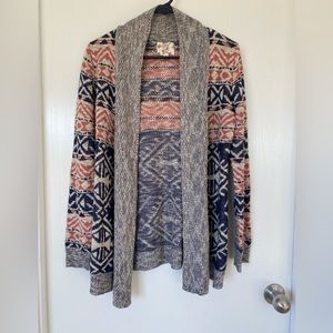 HIPPIE ROSE Aztec cardigan